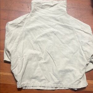 Black Crane Cream High-Neck Top